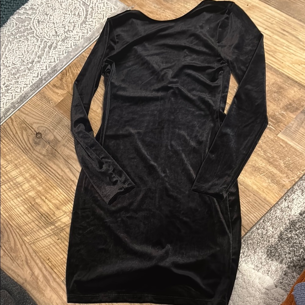 Elegant Black Velvet Dress